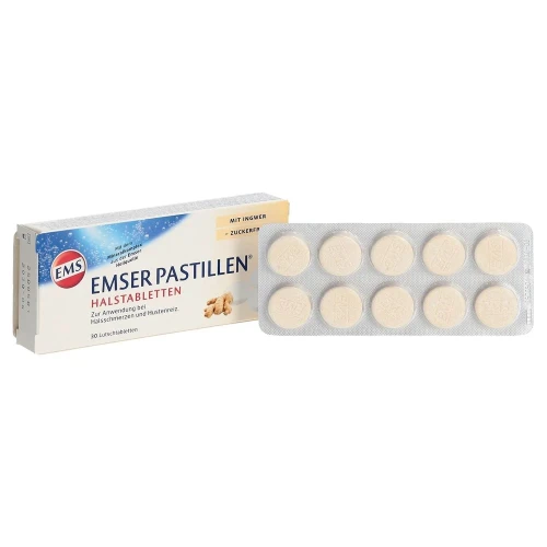 EMSER Pastillen zuckerfrei mit Ingwer 30 Stk