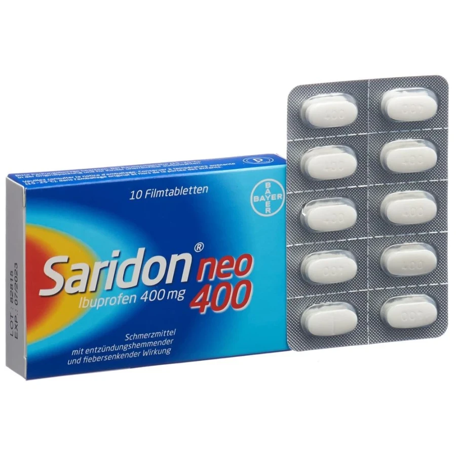 SARIDON neo Filmtabl 400 mg 10 Stk SARIDON neo Filmtabl 400 mg 10 Stk