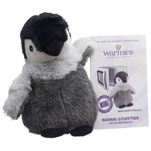 WARMIES Minis Wärme-Stofftier Baby-Pinguin Lavendel