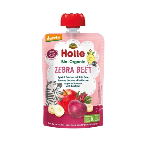 HOLLE Zebra Beet Pouchy Apfel Banane rote Beete 100 g