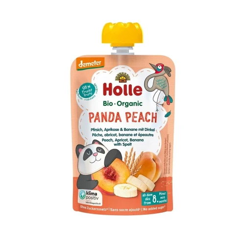 HOLLE Panda Peach Pouchy Pfir Apri Bana Dink 100 g