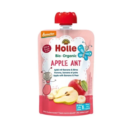 HOLLE Apple Ant Pouchy Apfel Banane Birne 100 g