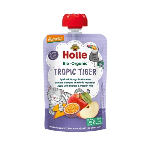 HOLLE Tropic Tiger Pouchy Apfel Mango Maracuja 100 g