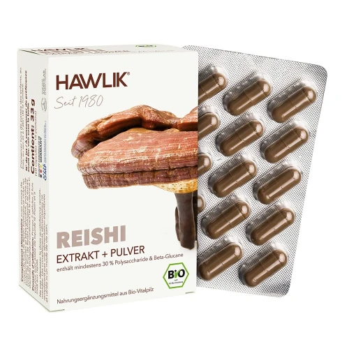 HAWLIK Reishi Extrakt + Pulver Kaps 60 Stk