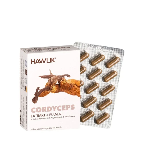 HAWLIK Cordyceps Extrakt + Pulver Kaps 60 Stk