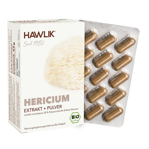 HAWLIK Hericium Extrakt + Pulver Kaps 60 Stk