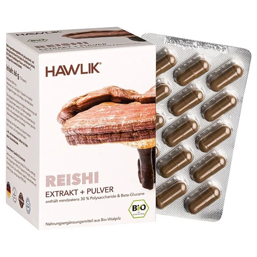 HAWLIK Reishi Extrakt + Pulver Kaps 120 Stk