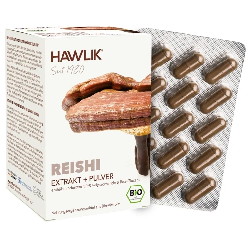 HAWLIK Reishi Extrakt + Pulver Kaps 120 Stk