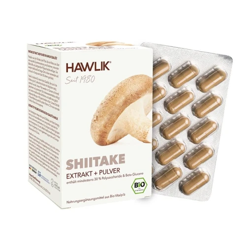 HAWLIK Shiitake Extrakt + Pulver Kaps 120 Stk