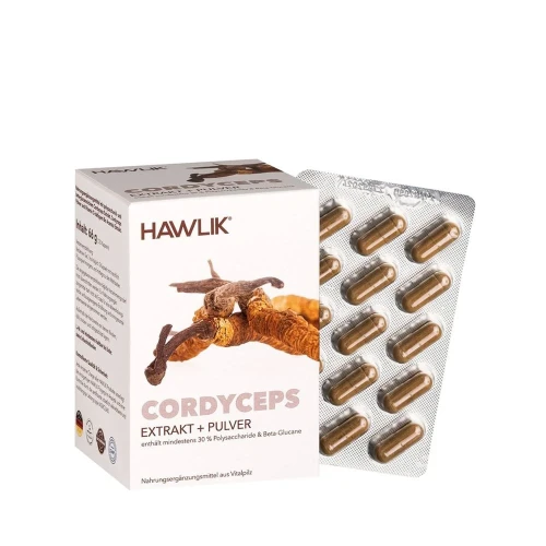 HAWLIK Cordyceps Extrakt + Pulver Kaps 120 Stk