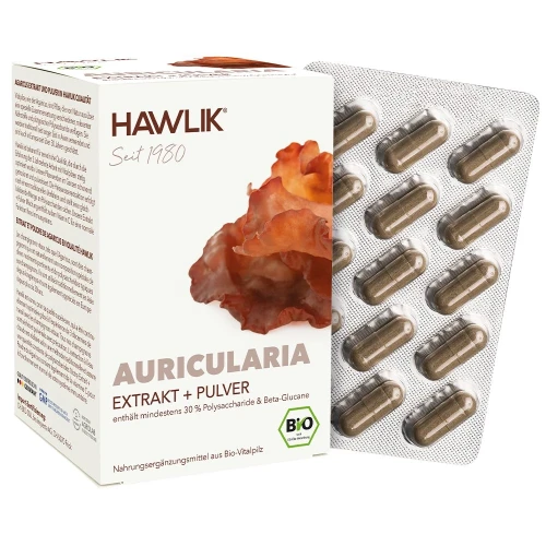 HAWLIK Auricularia Extrakt + Pulver Kaps 120 Stk