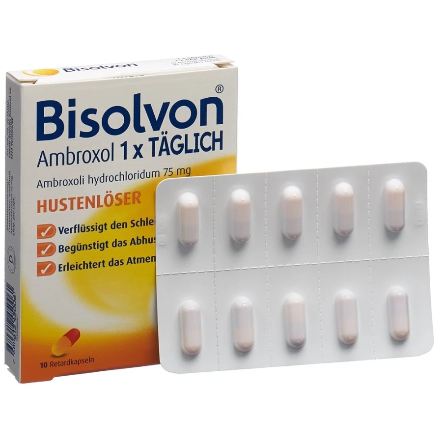 BISOLVON Ambroxol 1xTÄGLICH Ret Kaps 75 mg 10 Stk BISOLVON Ambroxol 1xTÄGLICH Ret Kaps 75 mg 10 Stk