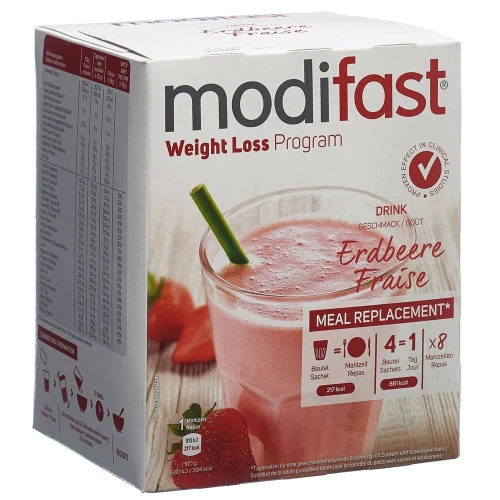 MODIFAST Programm Drink Erdbeere 8 x 55 g