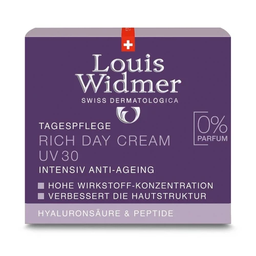 LOUIS WIDMER Rich Day Cream UV30 unparfümiert 50 ml