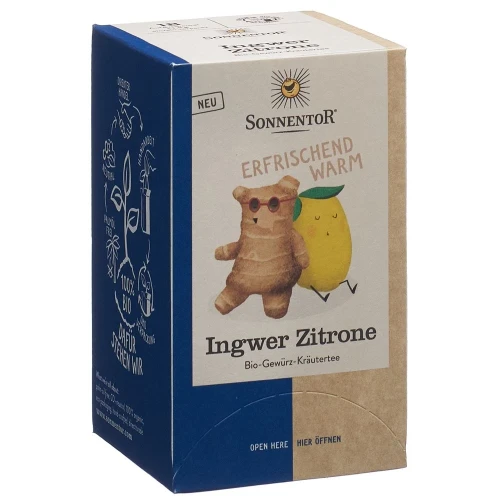 SONNENTOR Ingwer Zitronen Tee BIO Btl 18 Stk