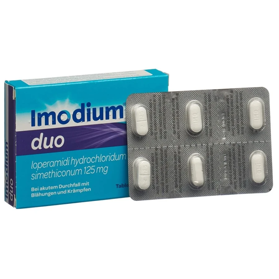 IMODIUM Duo (Simeticon 125 mg/133 mg) Tabl 12 Stk IMODIUM Duo (Simeticon 125 mg/133 mg) Tabl 12 Stk