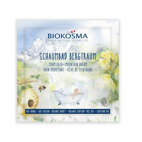 BIOKOSMA Schaumbad Bergtraum Honig-Enzianextrakt BIO 25 ml