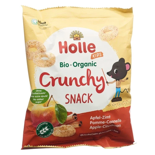 HOLLE Bio-Crunchy Snack Apfel Zimt 25 g