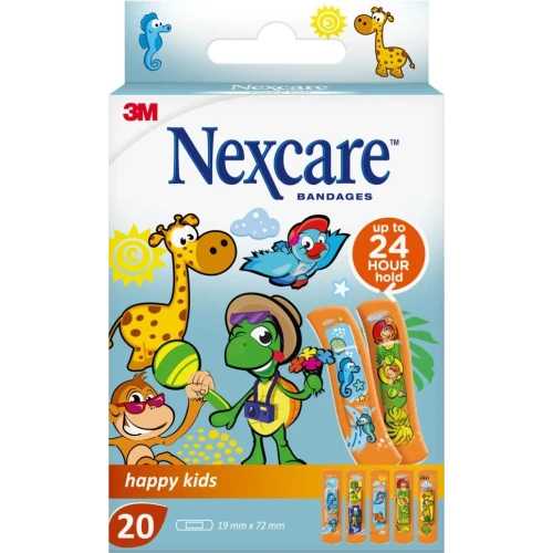 3M NEXCARE Kinderpflast Happy Kid 1.9x7.2cm 20 Stk