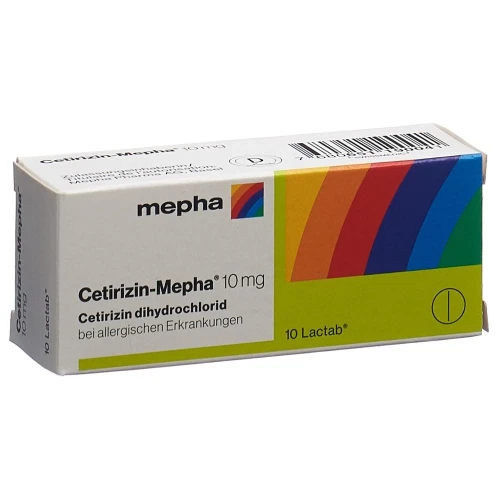 CETIRIZIN Mepha Lactab 10 mg 10 Stk