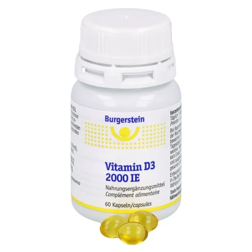 BURGERSTEIN Vitamin D3 Kapseln 2000 IE Dose 60 Stk