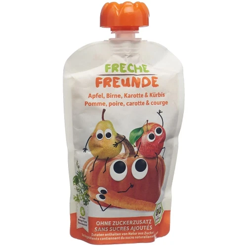 FRECHE FREUNDE Quetschmus Apfel Birne Karotte & Kürbis 100 g
