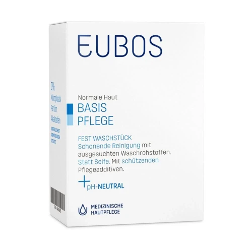 EUBOS Seife fest unparfümiert blau (neu) 125 g