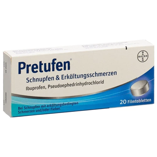 PRETUFEN Schnupfen&Erkältungsschmerzen 20 Stk