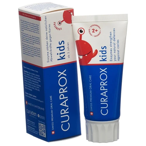 CURAPROX kids Kinderzahnpasta Erdbeere 950ppm F 60 ml