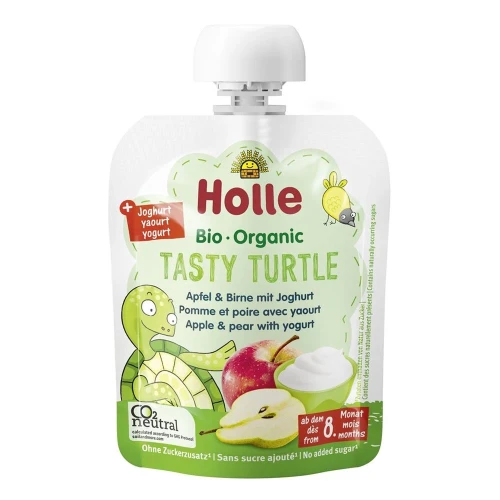 HOLLE Tasty Turtle Apfel&Birne mit Joghurt 85 g