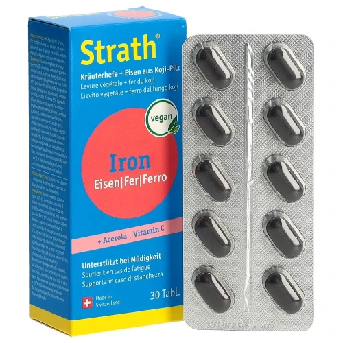 STRATH Iron natürliches Eisen+Kräuterhefe Tabletten 30 Stk