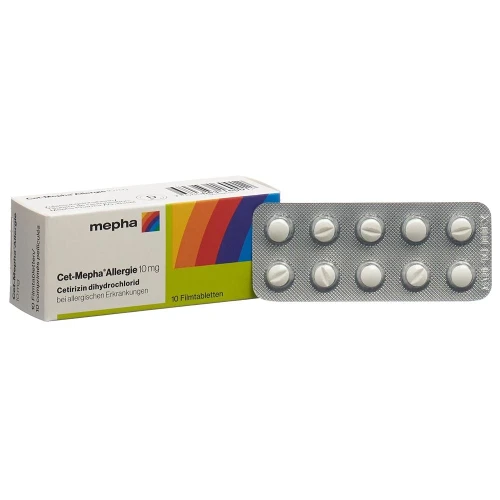 CET Mepha Allergie Filmtabl 10 mg 10 Stk