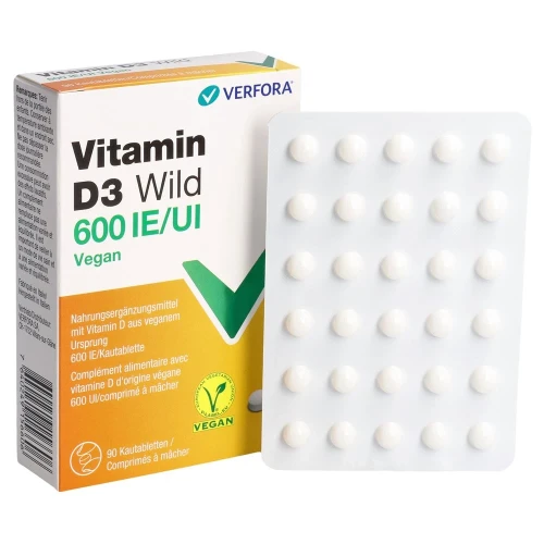 VITAMIN D3 WILD Kautabl 600 IE vegan 90 Stk