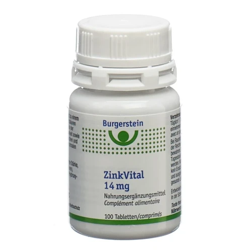 BURGERSTEIN Zinkvital Tabl 14 mg Ds 100 Stk